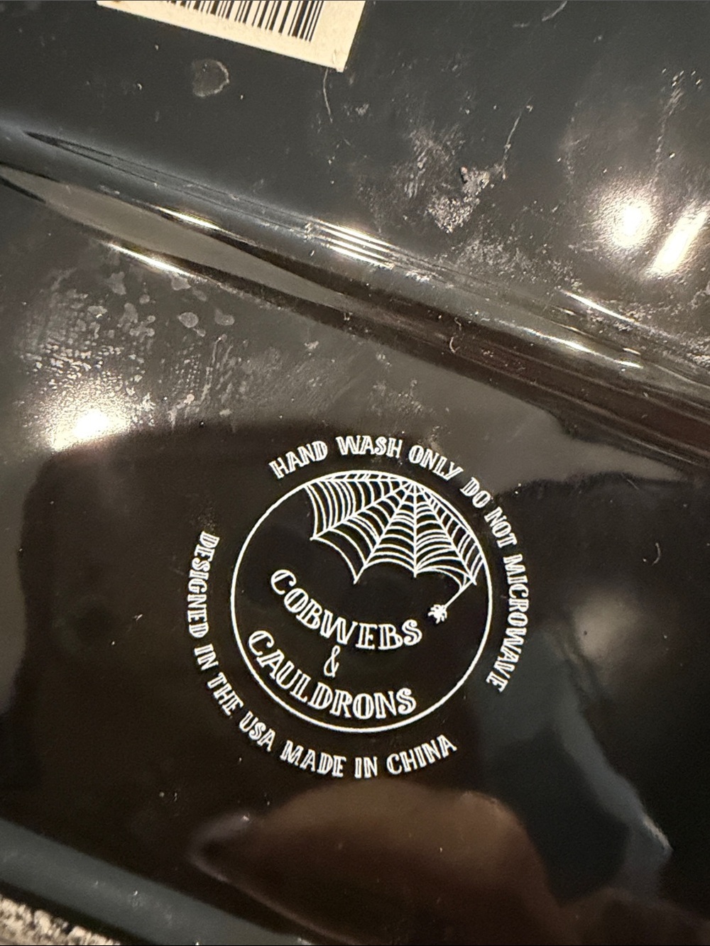 Let's Get Wicked Black Halloween Trinket Tray or Charcuterie Tray Serving Tray - Picture 4 of 4